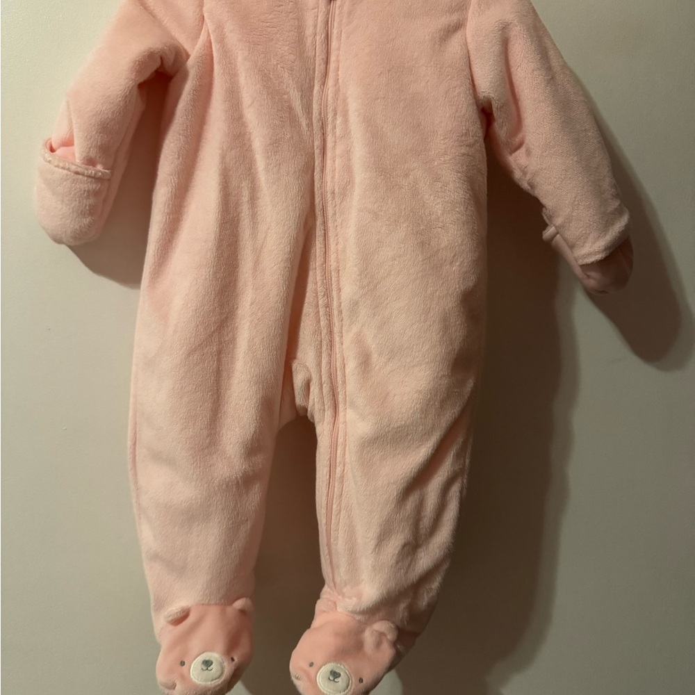 Carter's Soft Pink Baby Footed Onesie